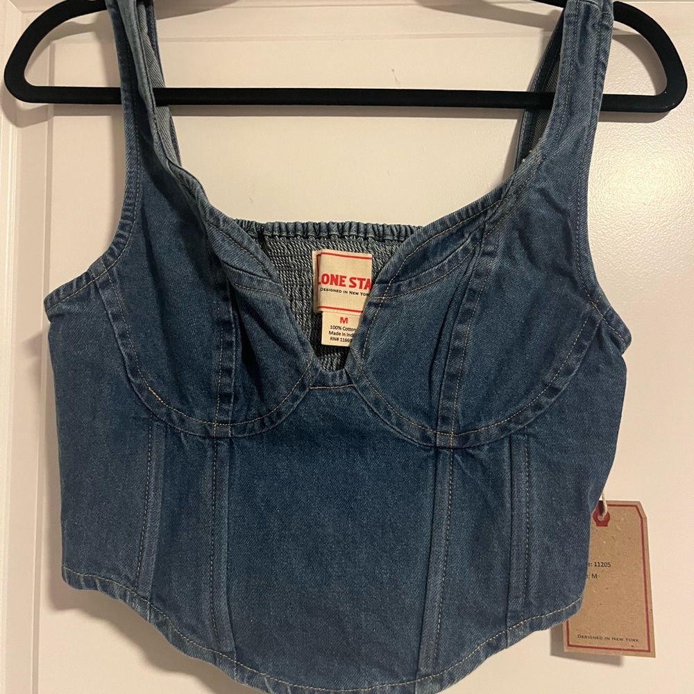 Women's Denim Corset Top